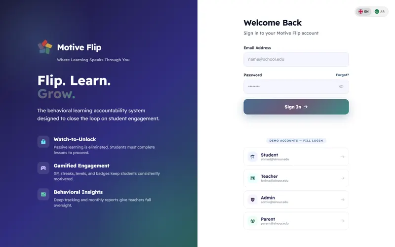 Motive Flip website